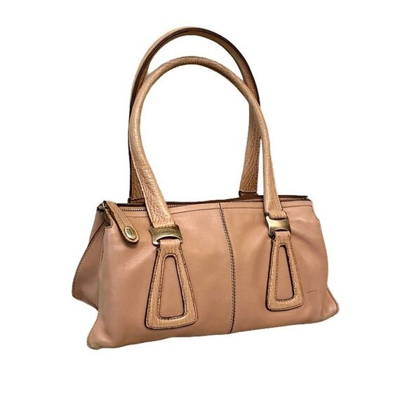 Tod’s tan khaki supple leather origami shoulder satchel bag - Picture 1 of 8